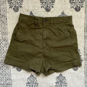 Madewell Olive Green High Waist Shorts